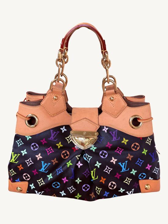 Louis Vuitton Handbags - Louis Vuitton x Takashi Murakami Multicolore Ursula GM Noir Bag 2008 Rare